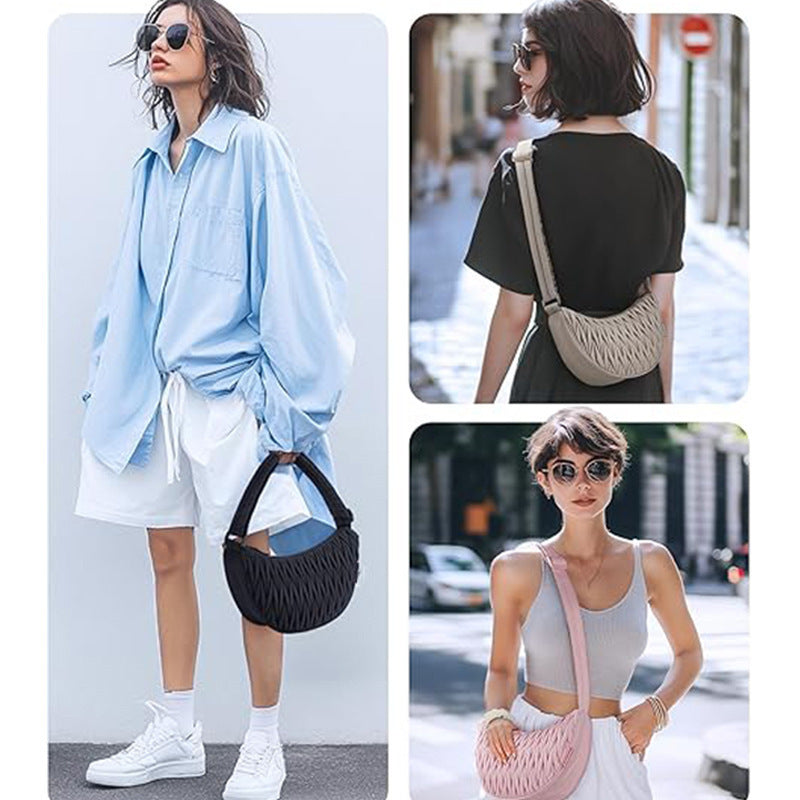 Chic Water-Resistant Crescent Sling Bag