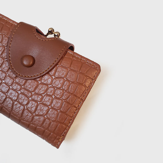 Elegant Croc Embossed Wallet