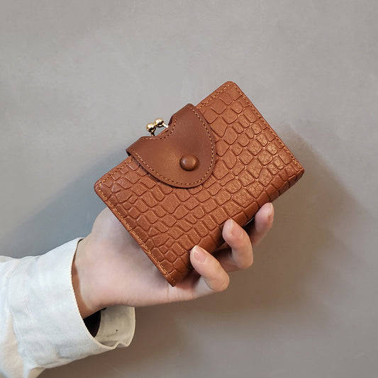 Elegant Croc Embossed Wallet