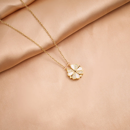 Convertible Clover to Hearts Pendant Necklace