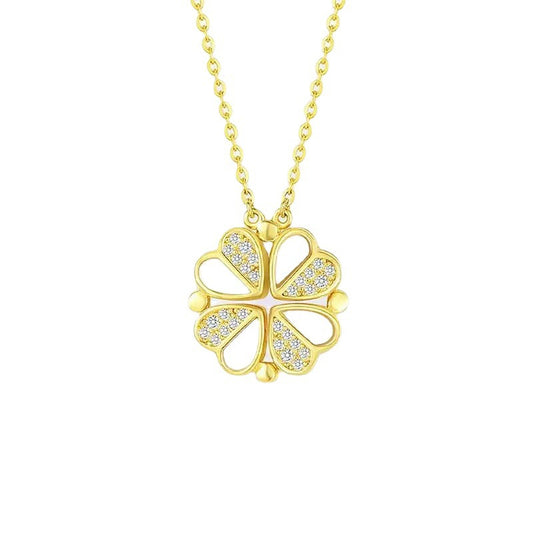 Convertible Clover to Hearts Pendant Necklace
