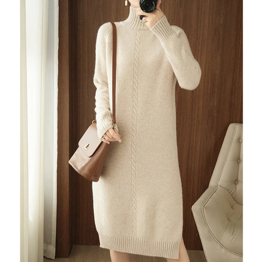 100%Wool Long Sweater 