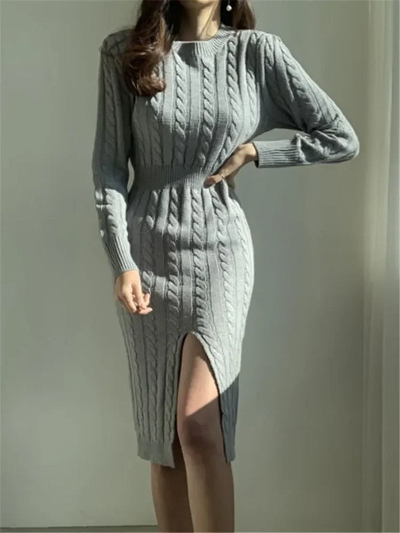 Long Sleeve Knitted Dress