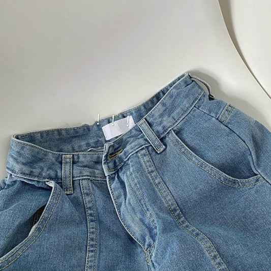 Denim Trendy High Waist Streetwear Shorts