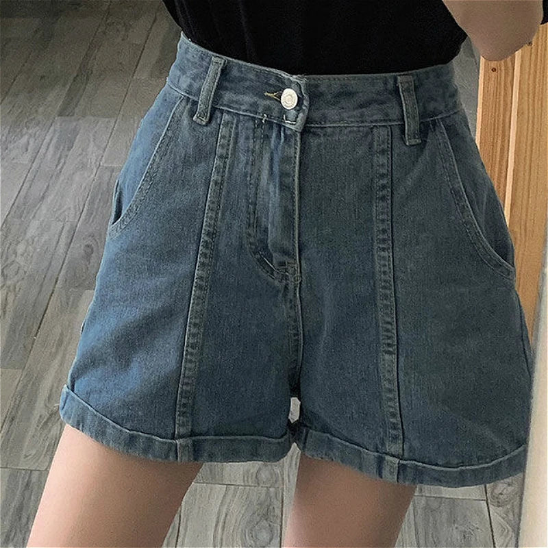 Denim Trendy High Waist Streetwear Shorts