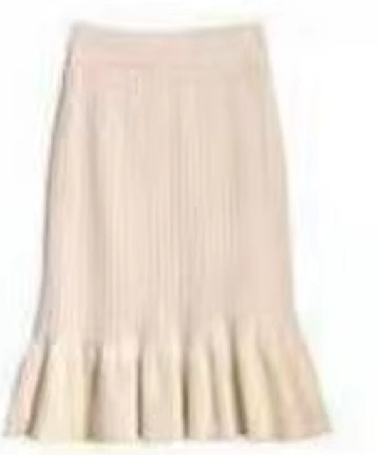 Women Skirt Knitted High Waist Pleated Lady Skirts Solid Elastic Mermaid Knitting Ribbed Autumn Winter Female Bottoms Two Types