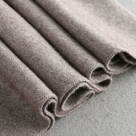 Wool Knit Midi A-Line Skirt 