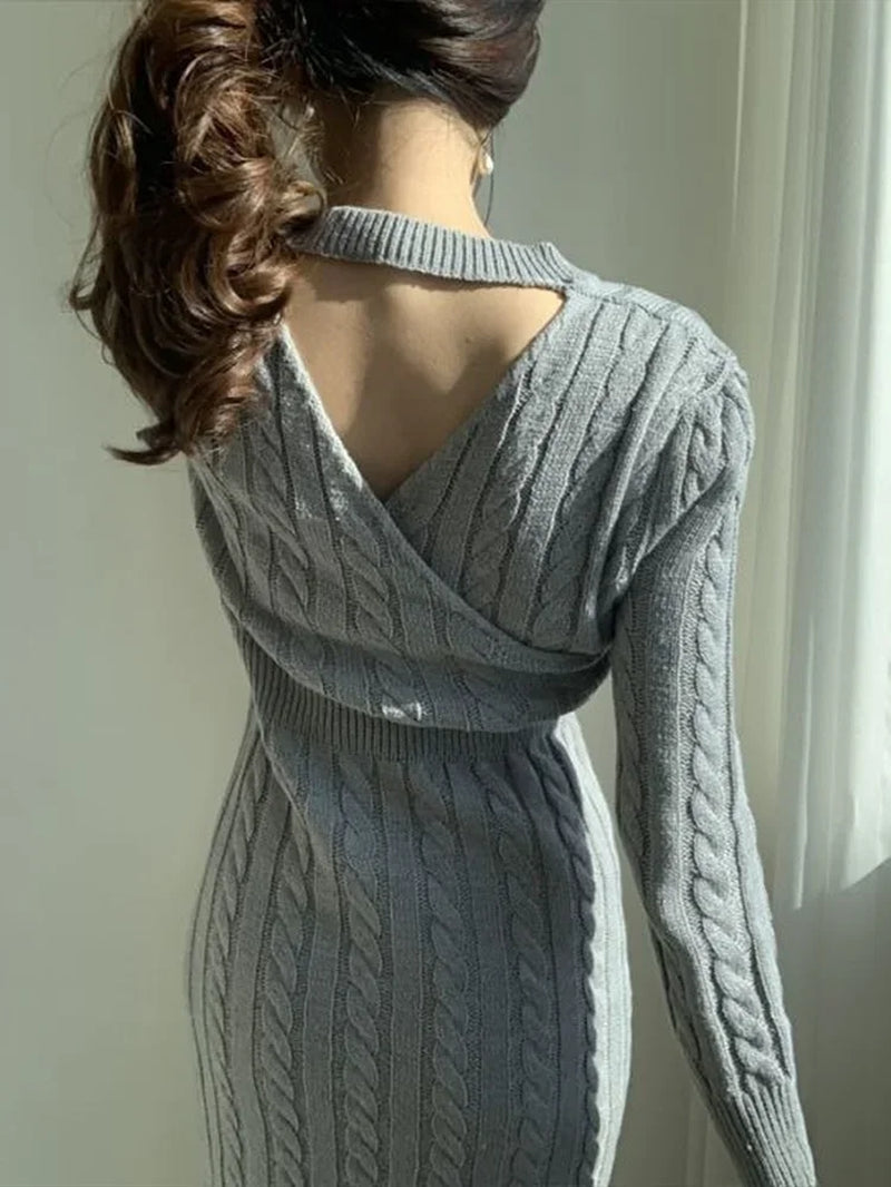 Long Sleeve Knitted Dress